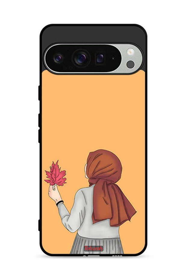 غطاء حماية لهاتف Google Pixel 9 Pro XL يحمل ورقة شجر