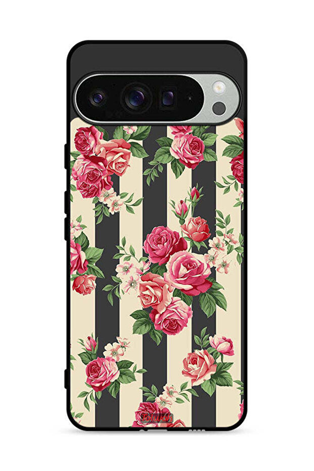 غطاء حماية لجهاز Google Pixel 9 Pro بنقشة الورود - 1