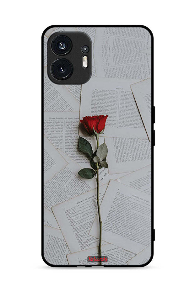 غطاء حماية لهاتف Nothing Phone (2) 5G وردي على ورق
