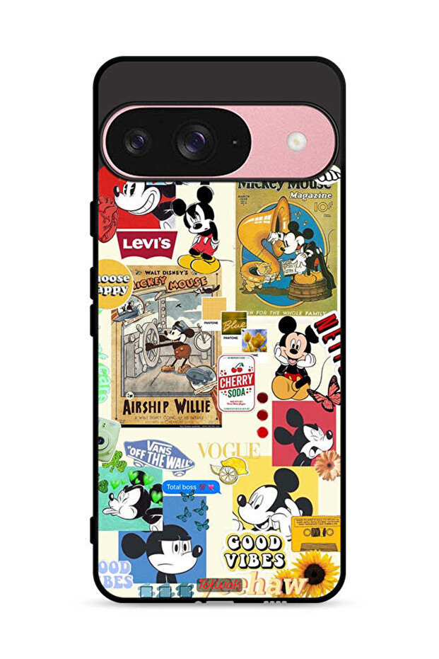 غطاء حماية لجهاز Google Pixel 9 مع ملصقات Happy and Stickers