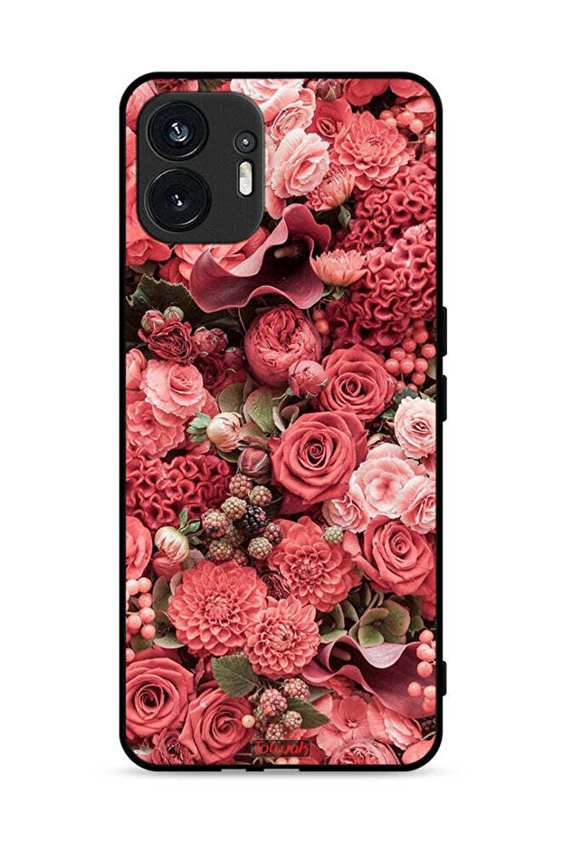 Nothing Phone (2) 5G Protective Case Cover Peach Roses