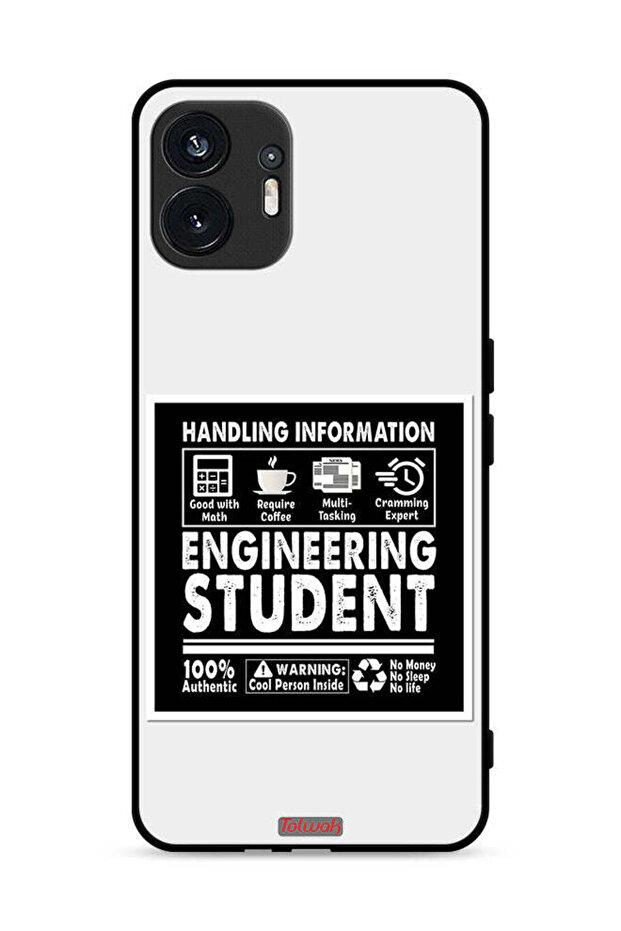 غطاء حماية لهاتف Nothing Phone (2) 5G ملصق طالب الهندسة