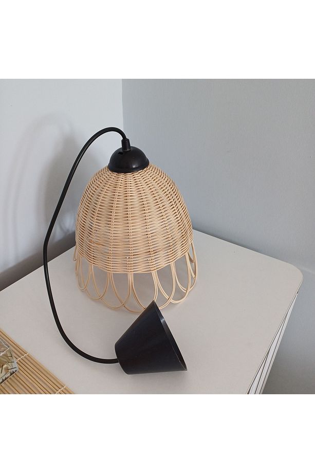 Rattan bambu avize,Dekoratif avize,Çocuk odası,Doğal rattan avize - 2
