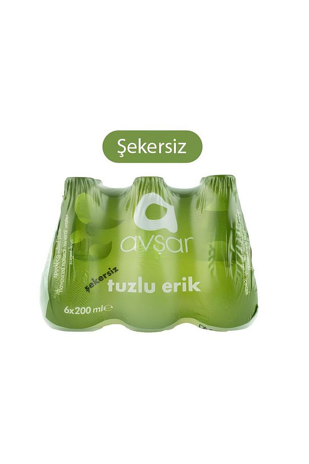 Yeşil Erik Aromalı Maden Suyu Şekersiz Tuzlu Erik 6x200 Ml ( 6 Adet ) - 2