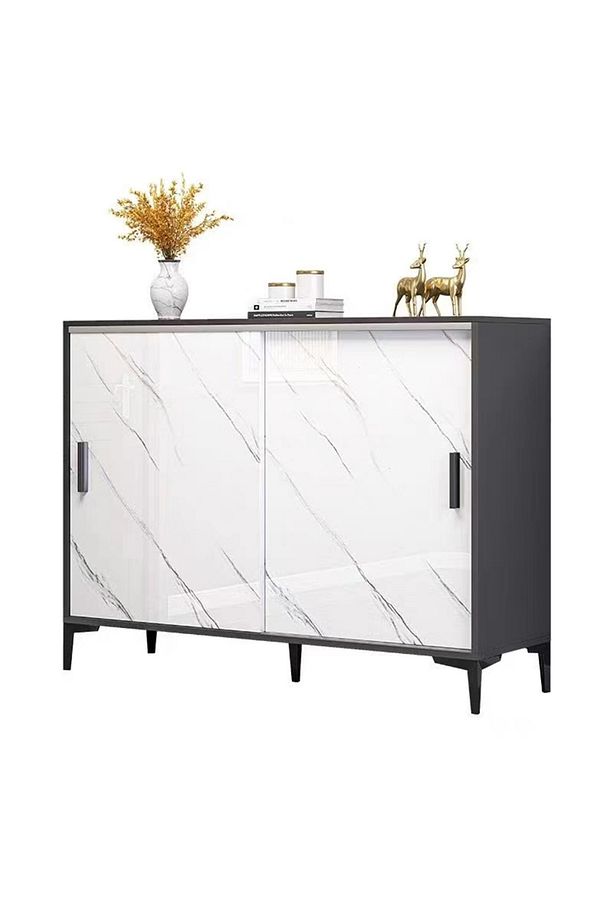 Kardela %100 MDF Ayakkabılık Çok Amaçlı Dolap Sürgülü Kapak Gövde Kapak High gloss Parlak Malzeme - 3