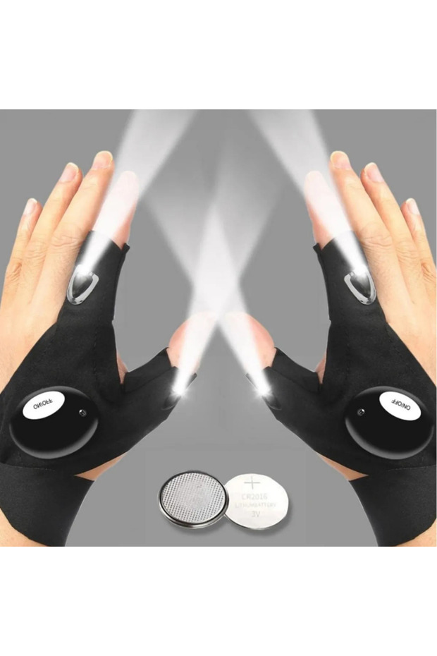 Lighted Gloves Fingertip Led Lighted Flexible Structure Gloves Illuminated Practical for Night Work - 3