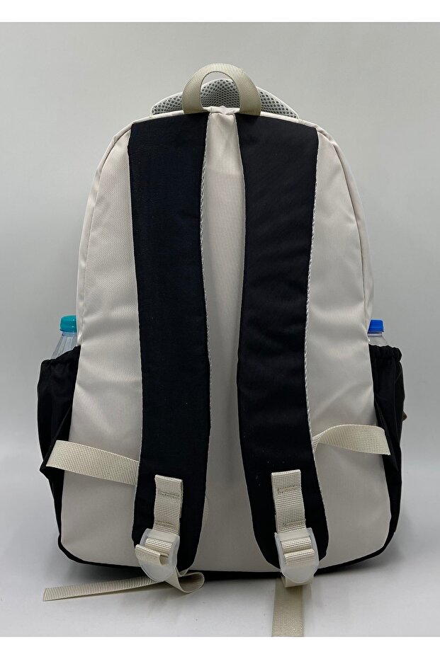 Plain Satin Fabric Backpack Waterproof School Backpack Tiny 34100 - 5