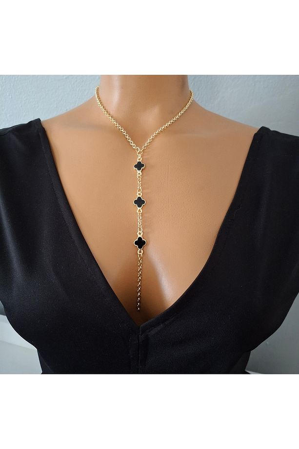 LAK KAPLAMA GOLD YONCA Y KOLYE - 1