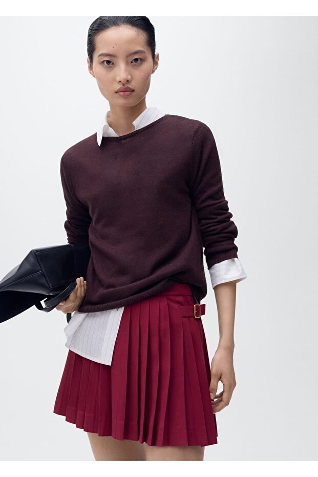 Pileli tokalı etek - 5