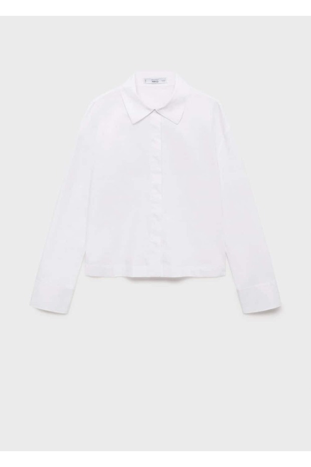 Crop poplin gömlek - 3