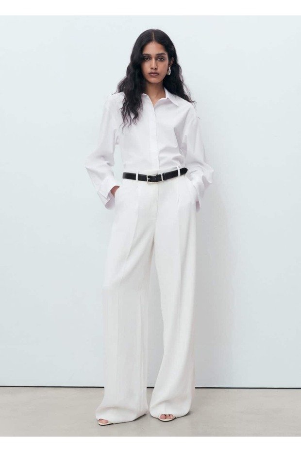 Crop poplin gömlek - 2