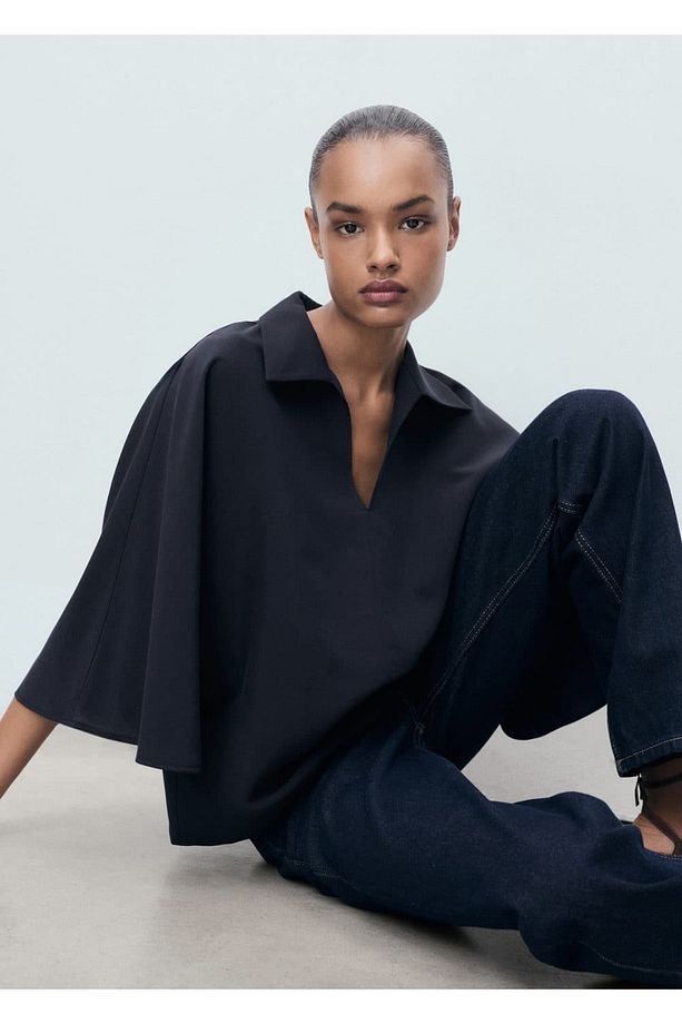 Truvakar kollu oversize gömlek - 7