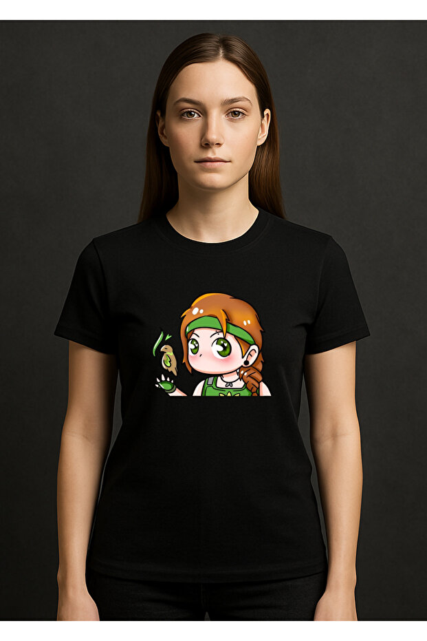 Oversize Skye Printed T-Shirt, Oversize Unisex White T-Shirt