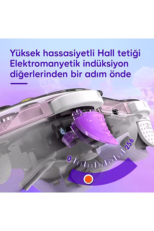 Z01X PC/IOS/Android/Switch/Switch Oled Uyumlu Bluetooth Bağlantılı Şeffaf Joystick Gamepad - 4