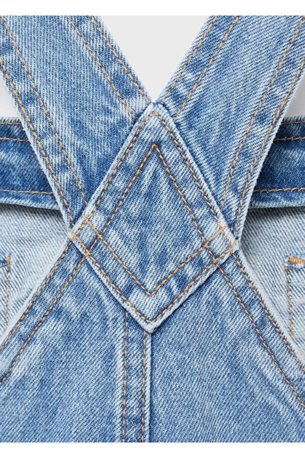 Uzun denim tulum - 6