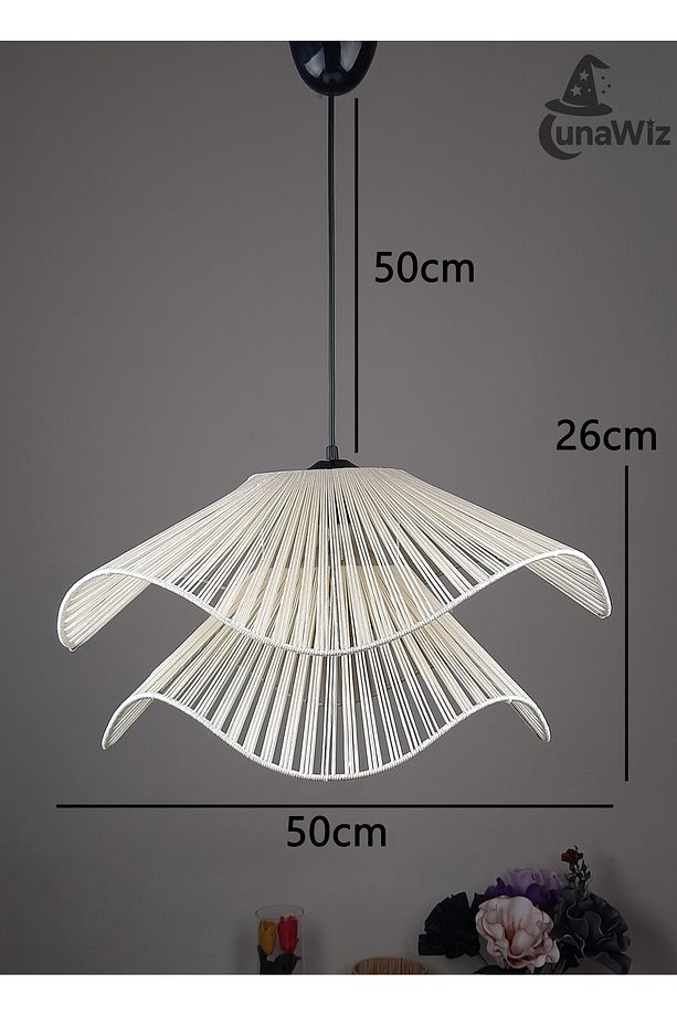 Lotus İkili Makrome Bohem Rustik Avize - 3