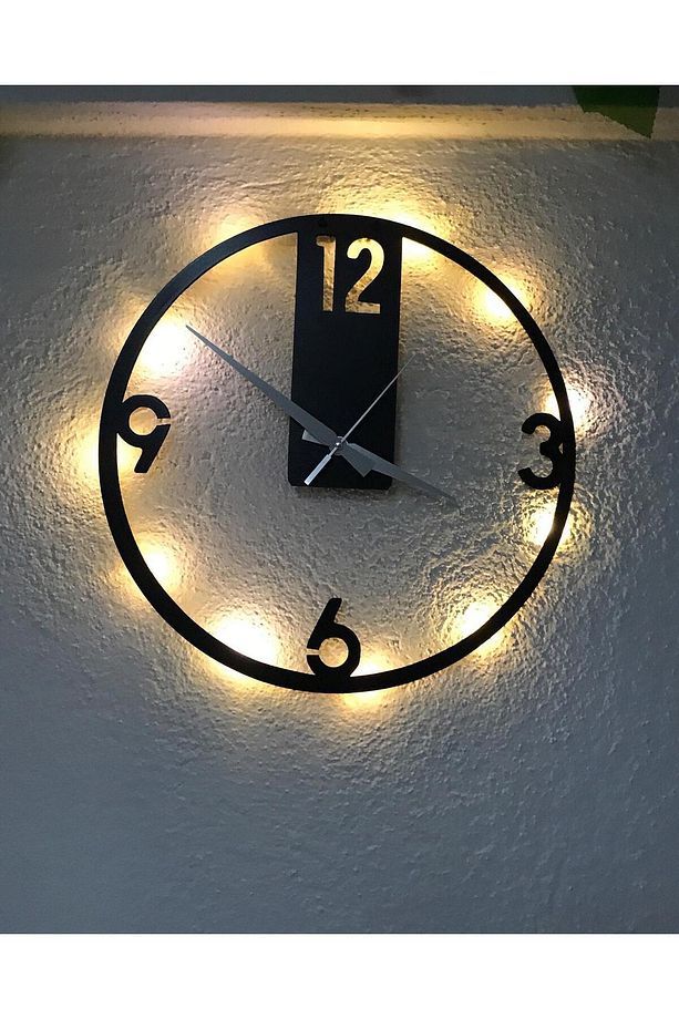 Minimalist Ledli Sessiz Modern Duvar Saati - 8