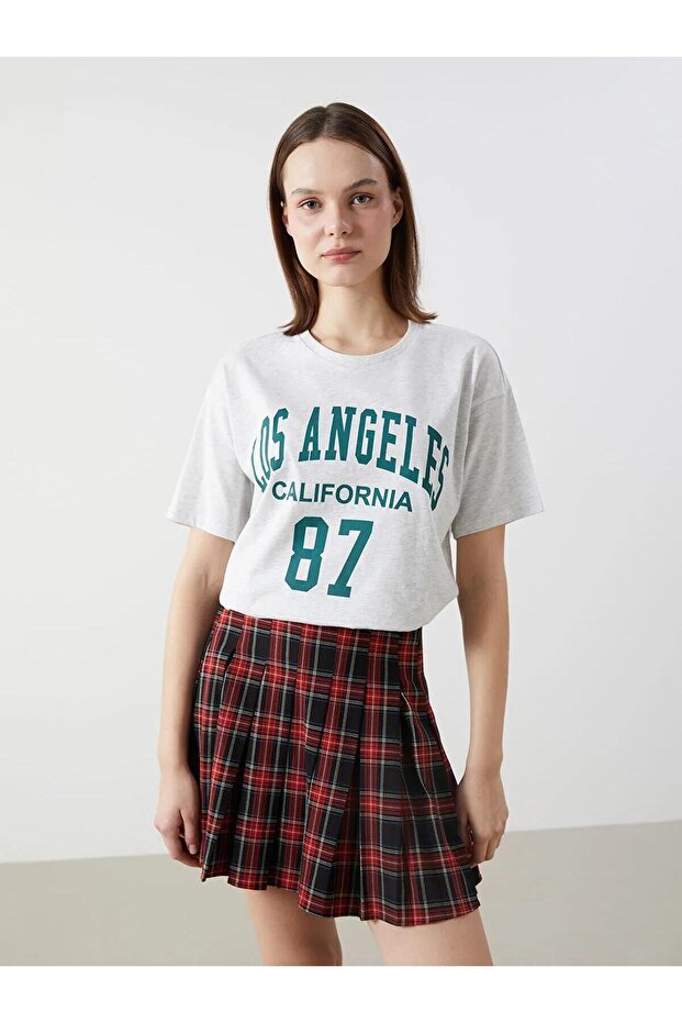 Xside Crew Neck Los Angeles Printed Women's T-Shirt (S5)