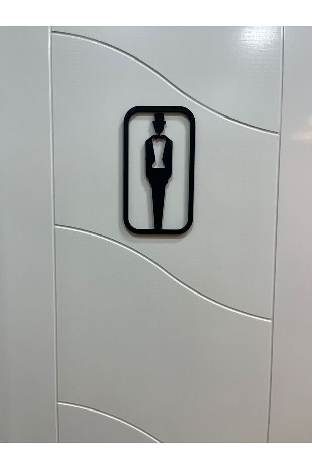 WC Kapı Tabelası – Bay Tuvalet Kapı Sticker Seti - 1