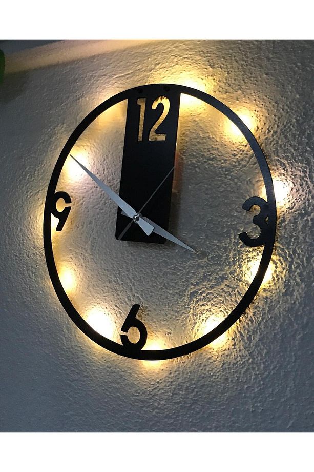 Minimalist Ledli Sessiz Modern Duvar Saati - 5