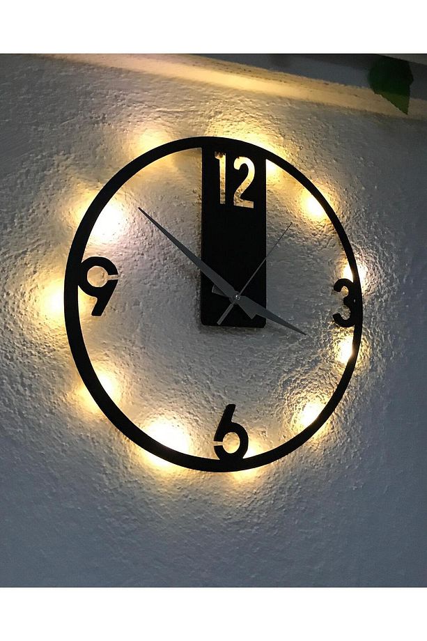 Minimalist Ledli Sessiz Modern Duvar Saati - 7