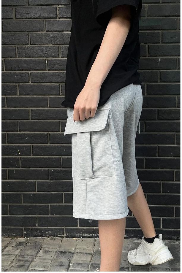 Y2K Unisex Kargo Cep Şort Bermuda - 2