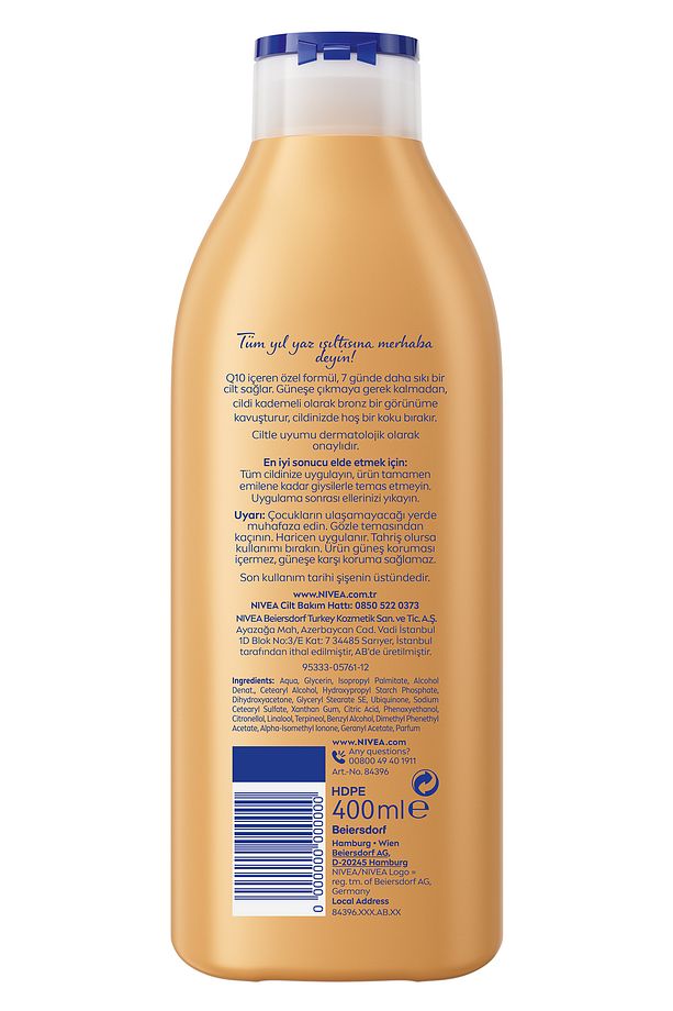 Q10 Sıkılaştırıcı Bronzlaştırıcı Vücut Losyonu 400ml, 7 Günde Sıkılaşma,Açık Buğday Ten,Normal Cilt - 2