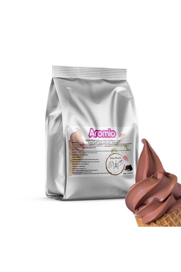 14 Adet (1 KOLİ) Kakaolu Soft Dondurma Tozu Aqua Plus (SU İLE YAPILIR) 1.100gr - 3