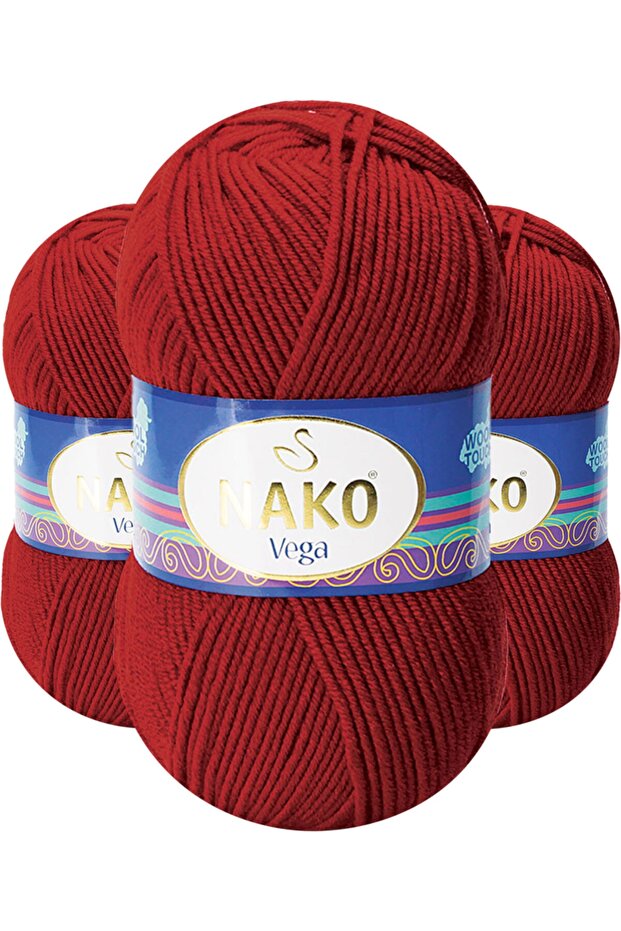 Vega 10040 (koyu Kırmızı) El Örgü Ipi 1 Adet - 1