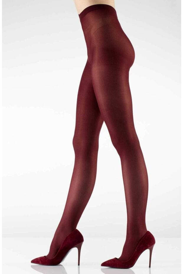 Woman's Claret Red Micro 40 Pantyhose