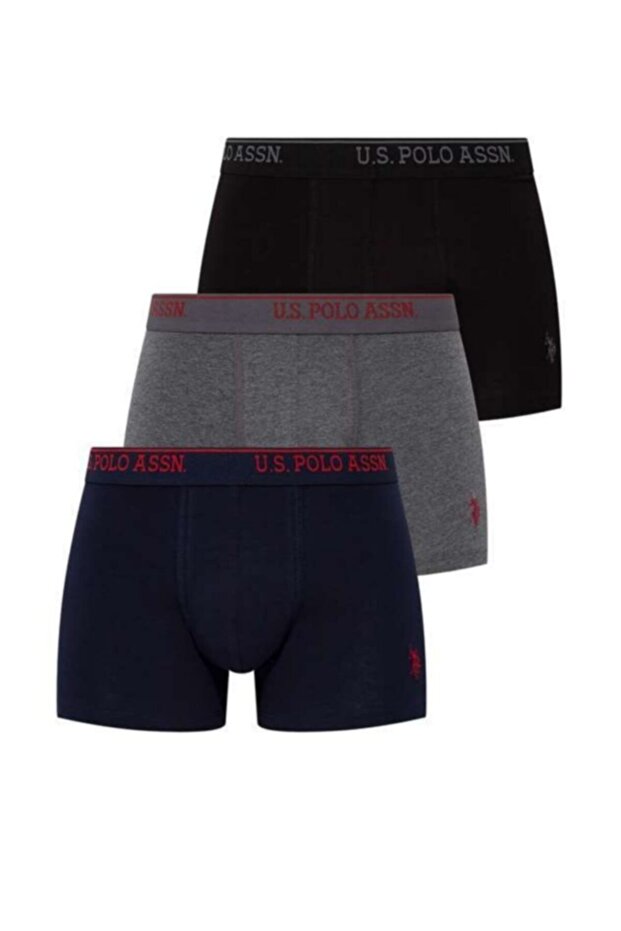 80097 3-Piece Men's Boxers Black-anthracite-navy blue