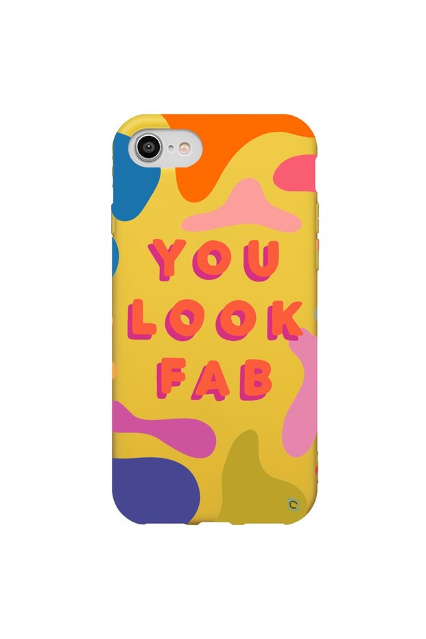 iPhone 7 Colorful You Look Fab Patterned Silicone Case with Velvet Inside