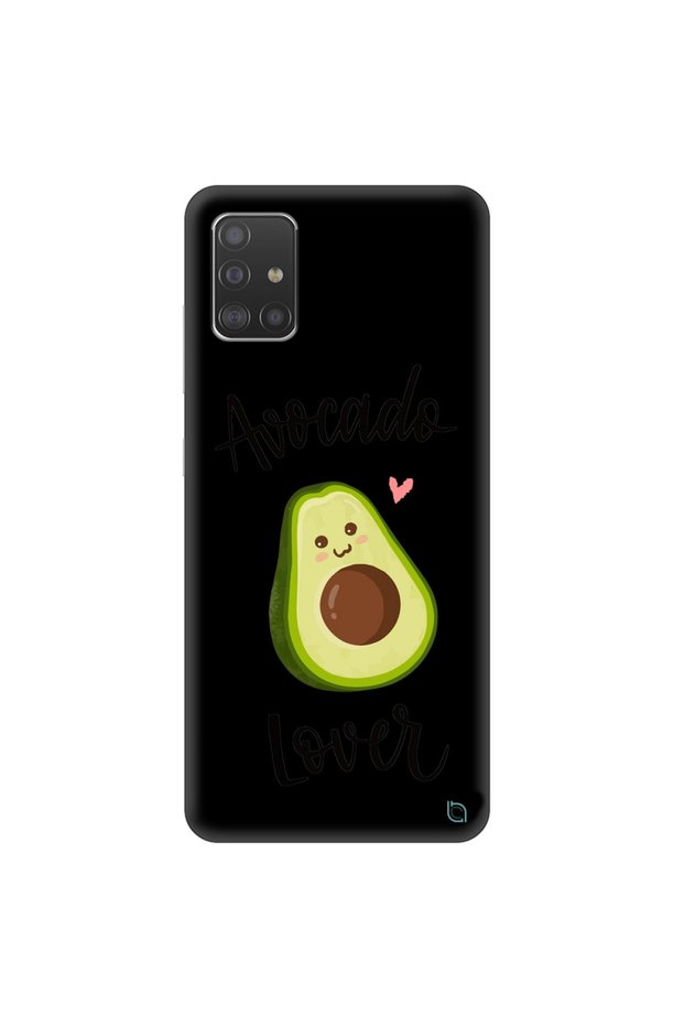 Samsung Galaxy A71 Colorful Avocado Patterned Silicone Case with Velvet Inside