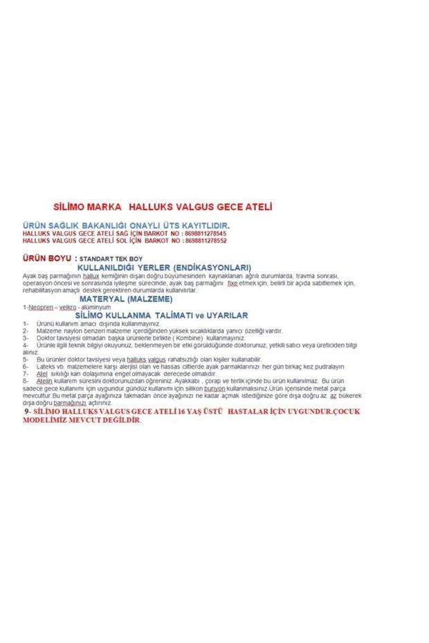 Gece Ateli Ayak Baş Parmak Düzeltici Ayak Kemik Düzeltici Parmak Arası Makara Silikon - 4