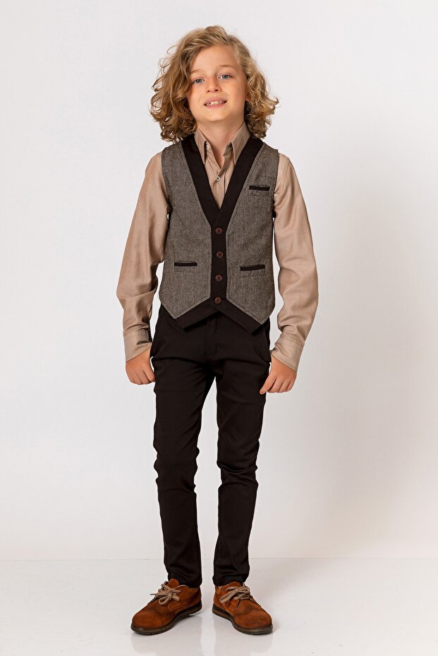Boy's Brown Vest