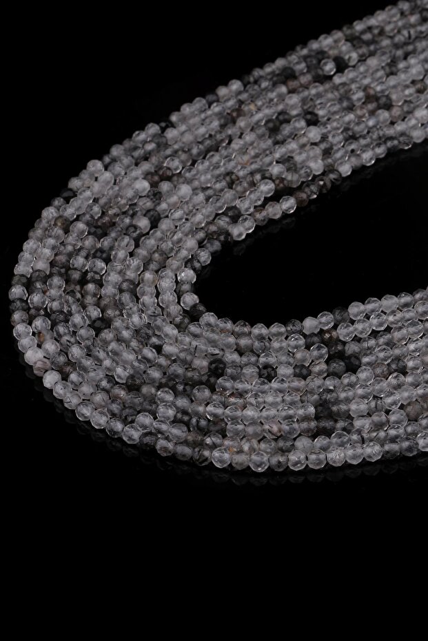 Dünya Doğal Taş 3 Mm Facet Cut Rutile Quartz Stone String - Dizi0272 ...