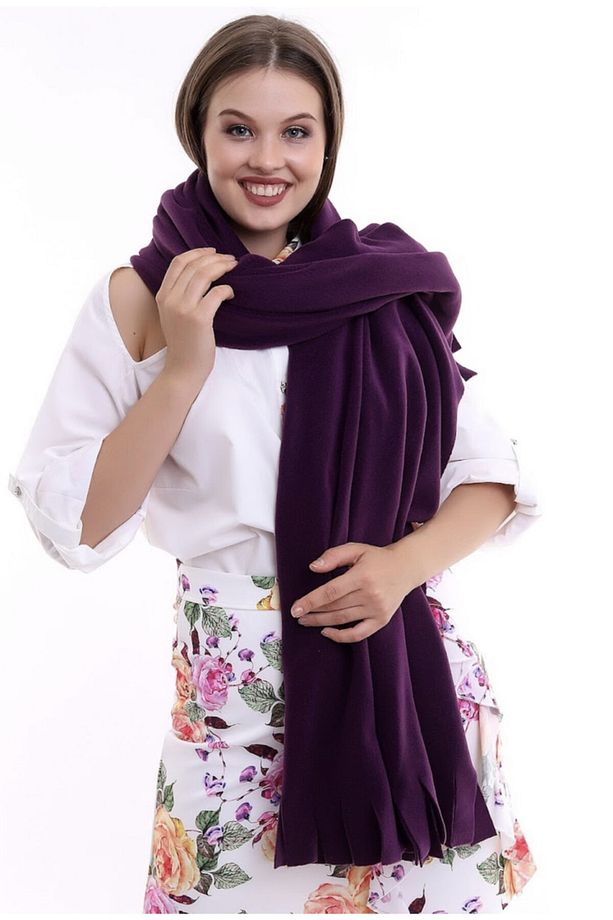 Polar Kışlık Mürdüm Atkı Şal - 5