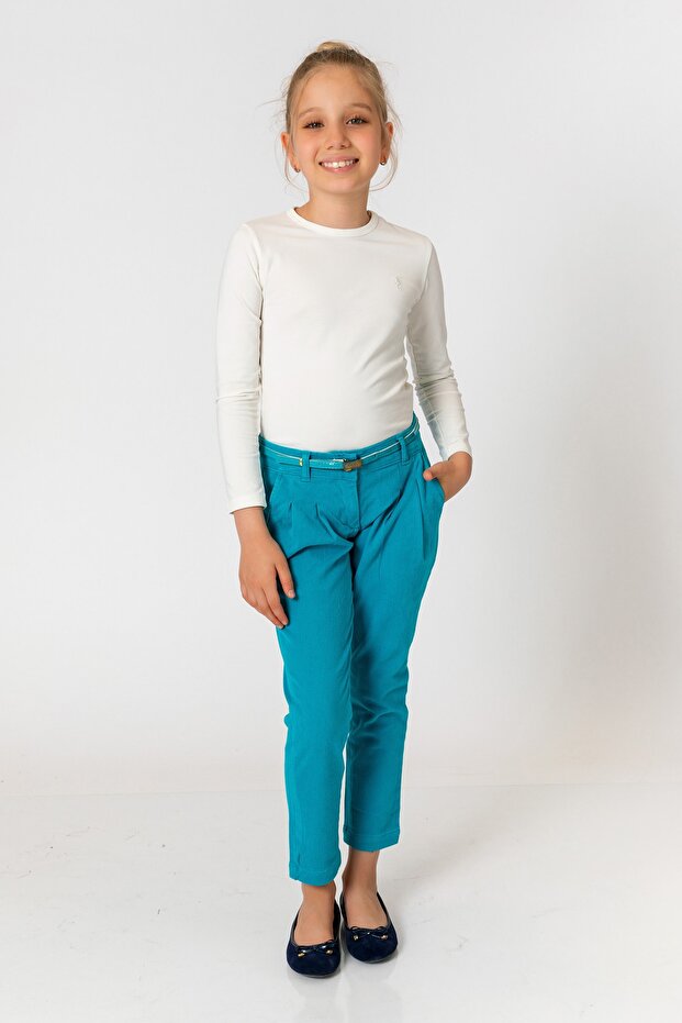 Devojčice, mint pantalone - 2