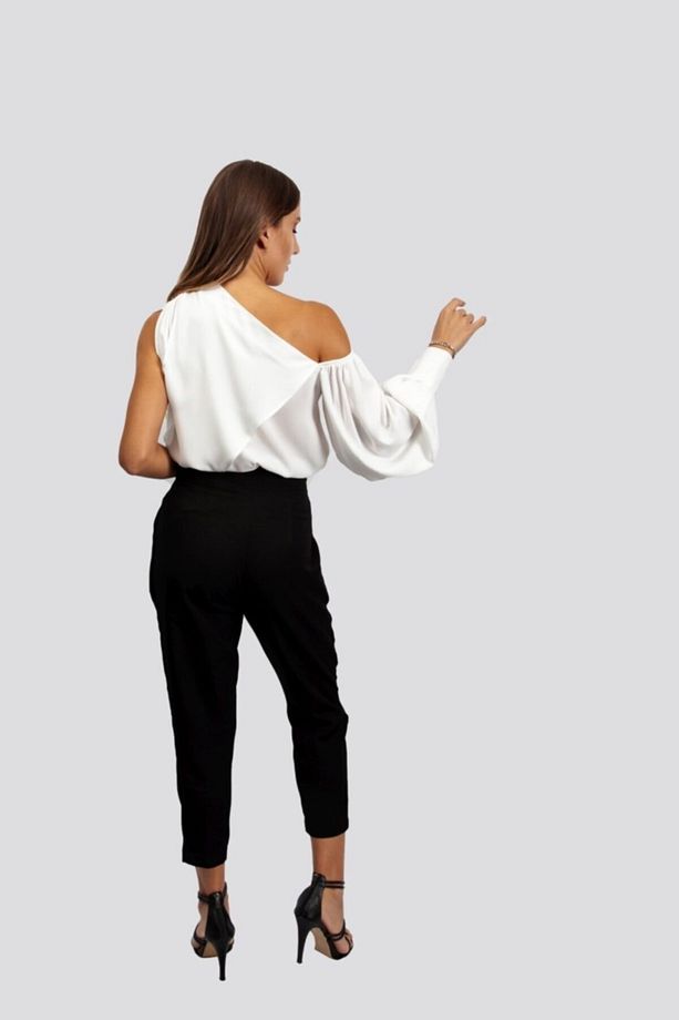 Moda Tek Kollu Ipek Gömlek - 4