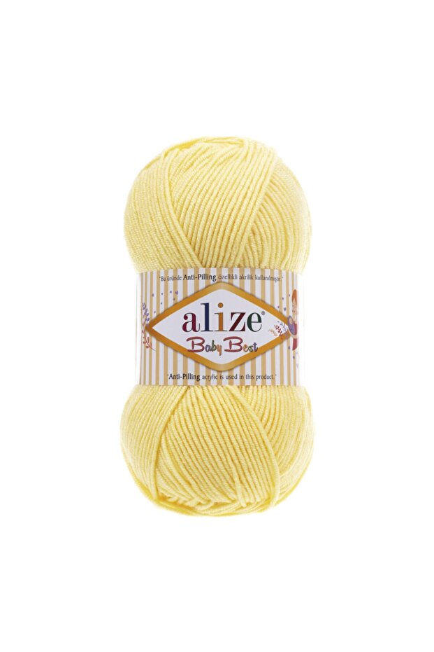 Baby Best Bamboo Acrylic Knitting Thread - Anti-pilling, Light Yellow, 250g