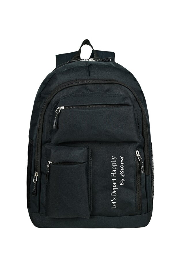 101-ck حقيبة ظهر متعددة الجيوب باللون الأسود - 1