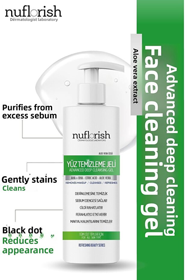 Aleo Vera Extract Purifying and Renewing Facial Cleansing Gel 200 ml