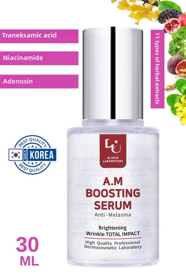 Boosting Serum Blemish + Anti-Aging Whitening Niacinamide Tranexamic Acid Serum Containing Adenosine