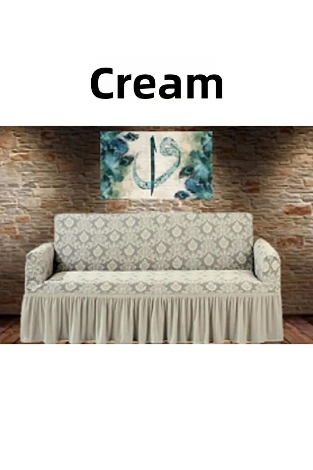 Jacquard 3-Seater Seat Cover. Elastic, Flexible, Washable Seat, Sofa, Sofa Bed Cover