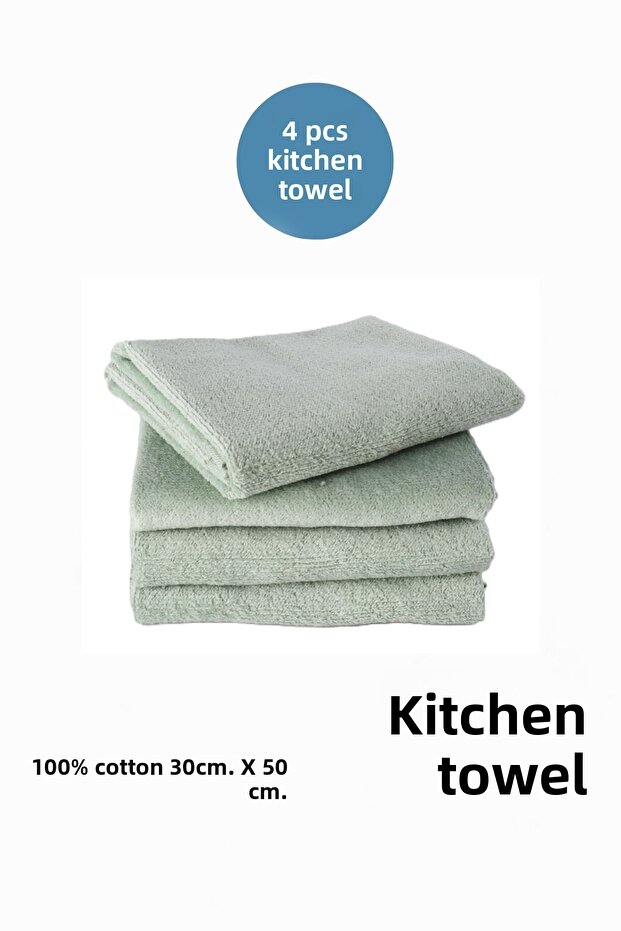 4 Kitchen Towels Hand and Face Towels