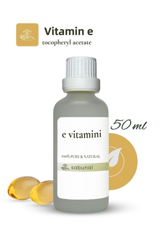 Vitamin E 50 ml - for Hair and Skin Care, Anti-Aging Natural Vitamin