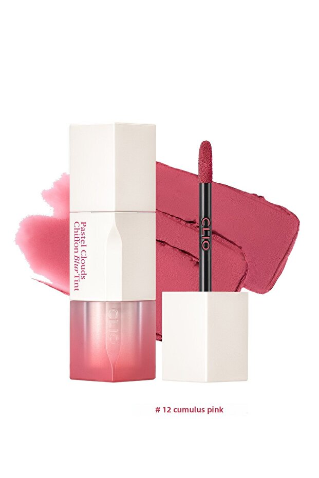Clio Chiffon Blur Tint - Natural Look, Smooth and Velvety Texture, 12 Cumulus Pink - 1