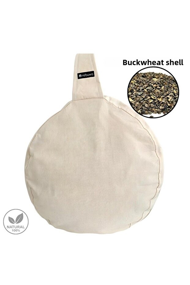Buckwheat Hull Filled Meditation Cushion - Comfortable and Supportive Meditation Pillow