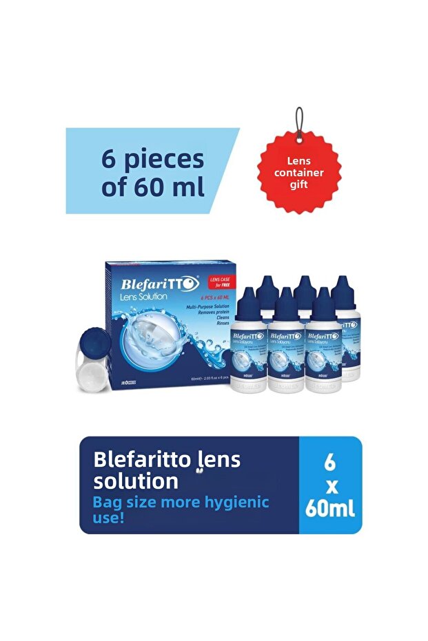 محلول بلفاريتو للعدسات 60 مل * 6 عبوات - 1