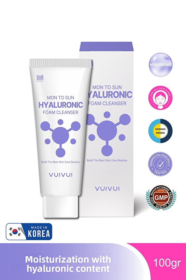 Hyaluronic Foam Cleanser Korean Production Foam Cleanser 100gr
